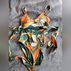 Knix Teal Wrap Swimsuit